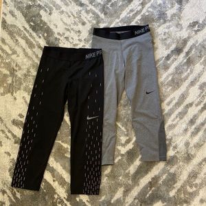 2 Nike Dri-Fit Crop Leggings